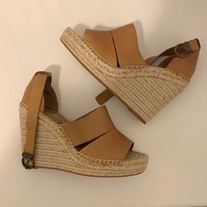 Treasure & Bond wedge brown heels size 7.5